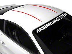 SEC10 Roof Accent Stripes; Red (15-22 Mustang)
