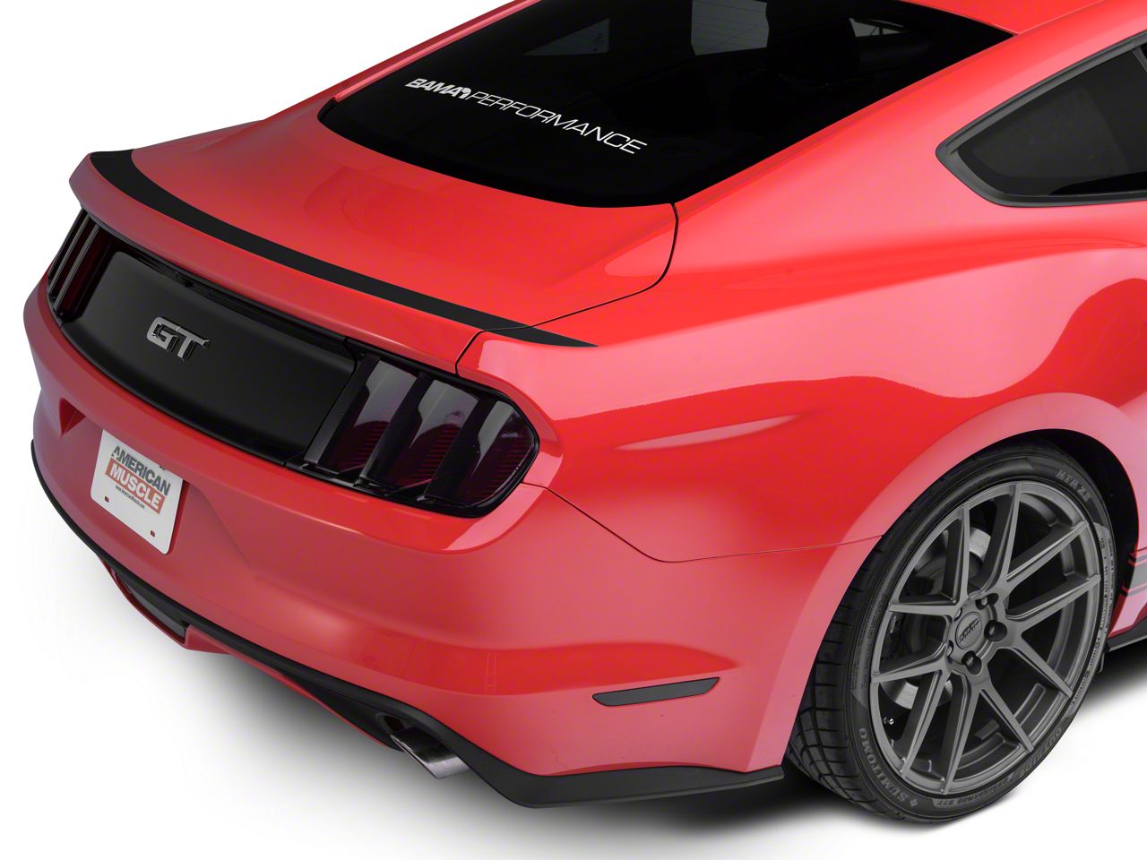 American Muscle Graphics Mustang Upper Rear Deck Decal - Matte Black ...