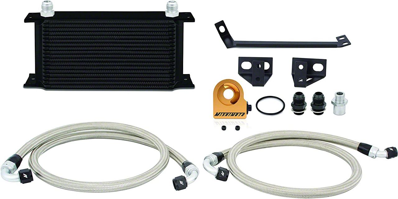 Mishimoto Mustang Performance Thermostatic Oil Cooler Black MMOCMUS4