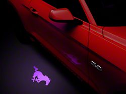 SEC10 Side View Mirror Puddle Lamp Lens Tint; Purple (15-19 Mustang w/ Factory Puddle Lights)