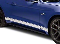 SEC10 Rocker Stripes with AM Logo; White (15-22 Mustang)