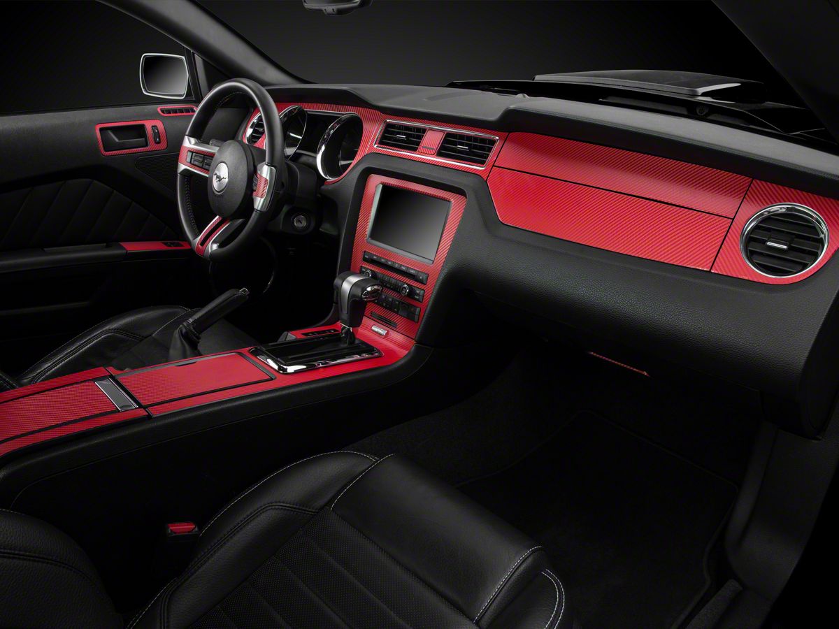 American Muscle Graphics Red Carbon Fiber Dash Kit 10 14 All
