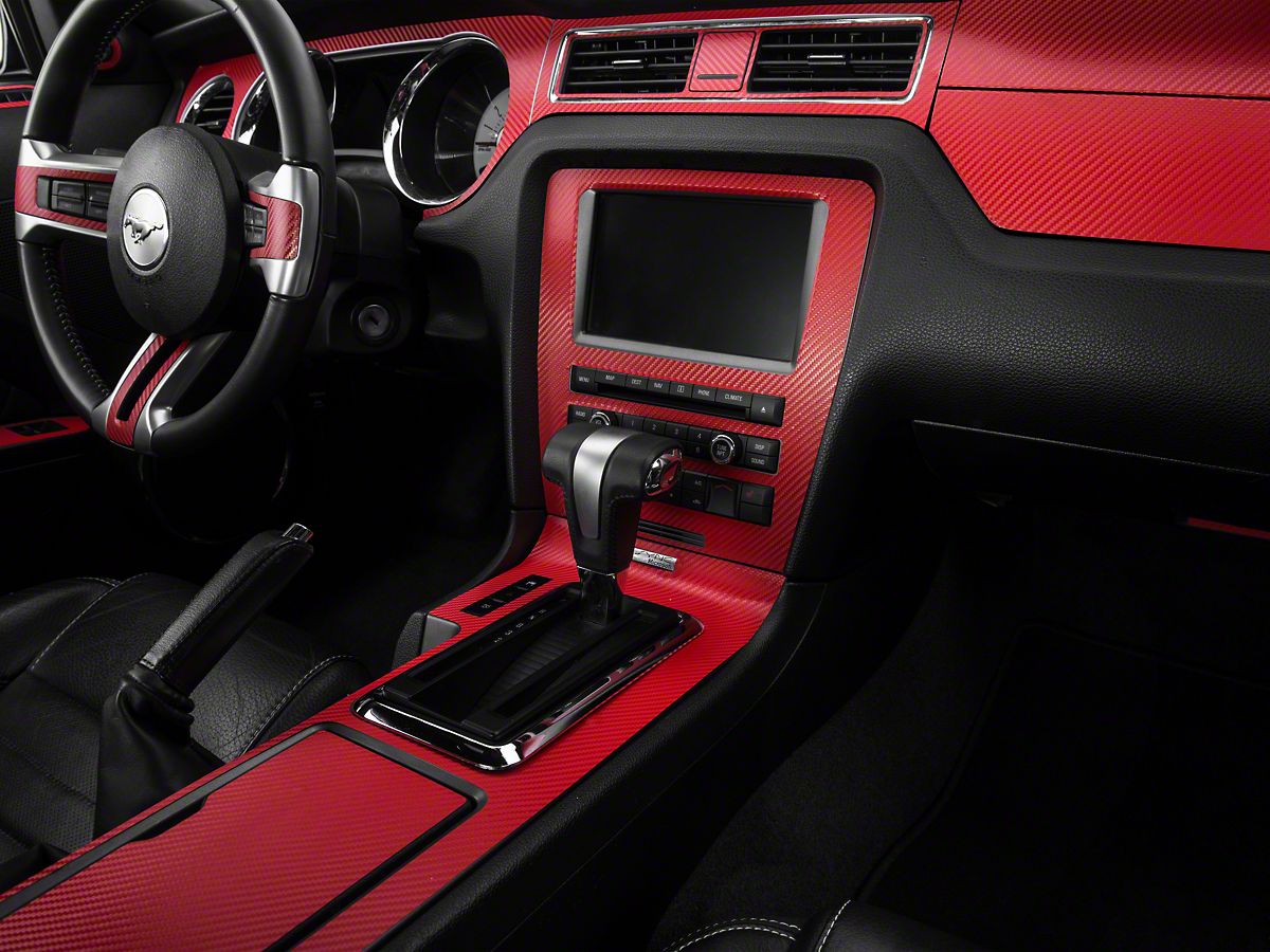 American Muscle Graphics Red Carbon Fiber Dash Kit 10 14 All