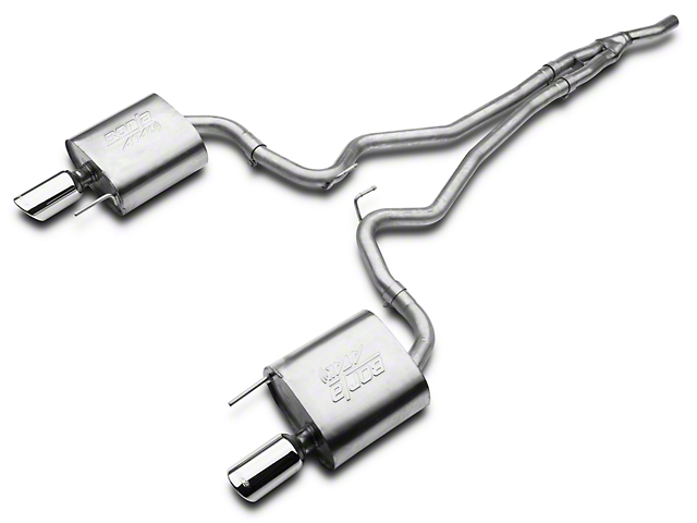 Borla ATAK Cat-Back Exhaust with Polished Tips (15-21 EcoBoost Fastback w/o Active Exhaust)