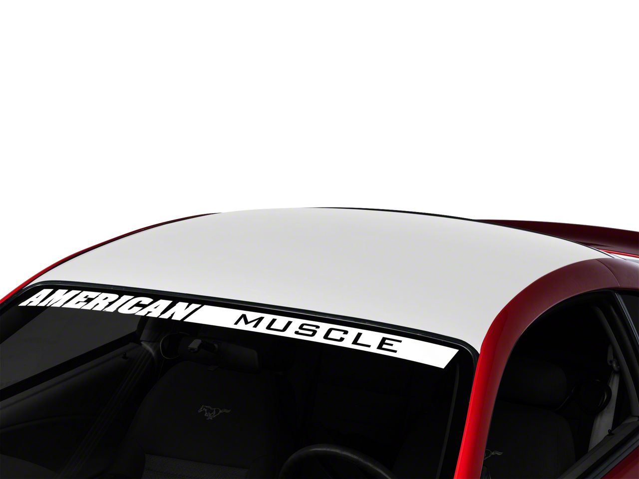 American Muscle Graphics Mustang White Solid Roof Decal 388747 (9404