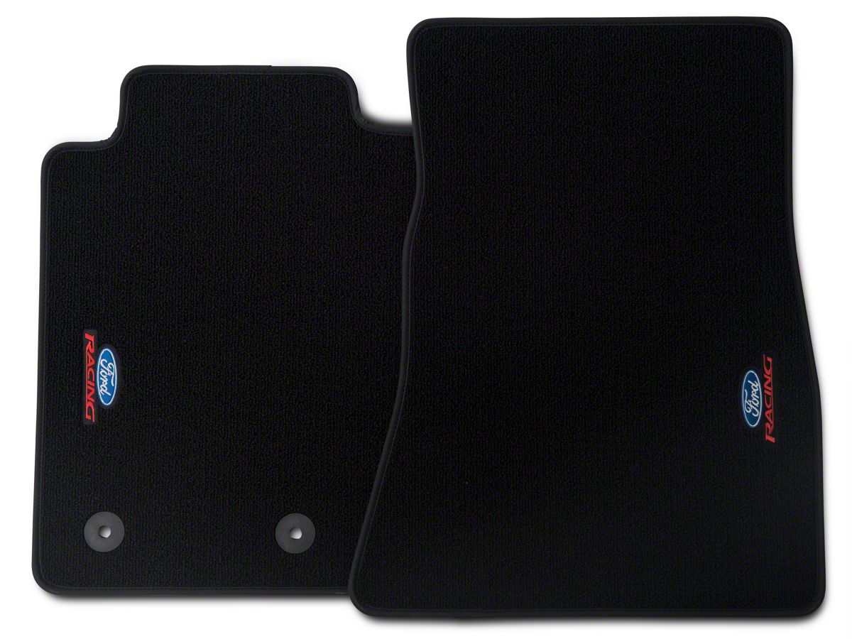 Ford Performance Mustang Black Front Floor Mats Ford Racing Logo