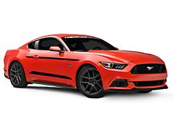 SEC10 Side Accent Decals; Gloss Black (15-22 Mustang)