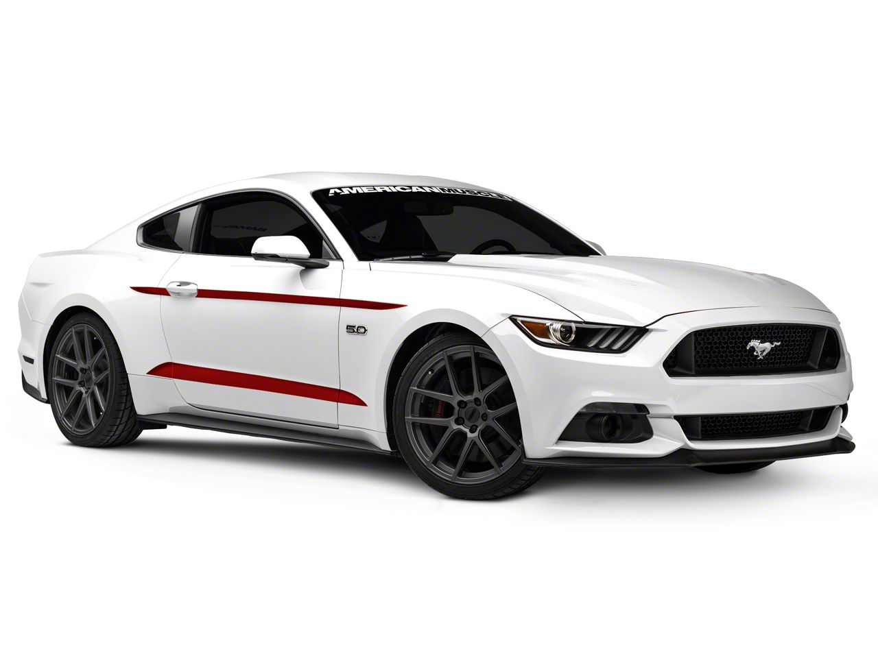 American Muscle Graphics Mustang Red Side Accent Decals (2015 All ...