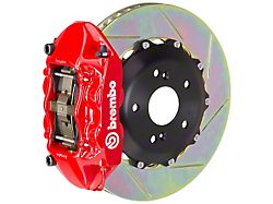 Brembo GT Series 4-Piston Rear Big Brake Kit with 15-Inch Type 3 Slotted Rotors; Red Calipers (15-21 GT)