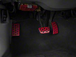 Modern Billet Bullitt Style Pedal Covers; Red (94-04 Mustang w/ Automatic Transmission)