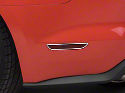 SpeedForm Quarter Marker Light Trim; Polished (15-23 Mustang)