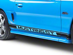 Rocker Stripes with Mustang GT Lettering; Black (94-04 Mustang)
