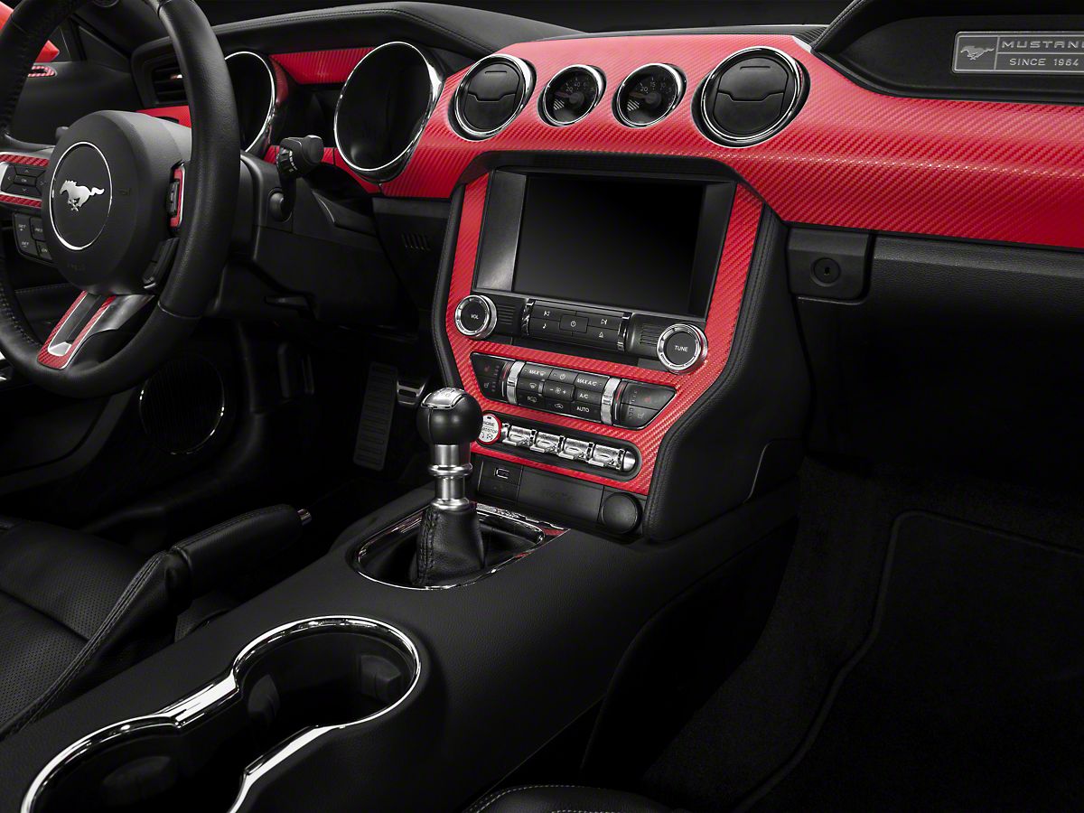 American Muscle Graphics Red Carbon Fiber Dash Kit 15 20 All