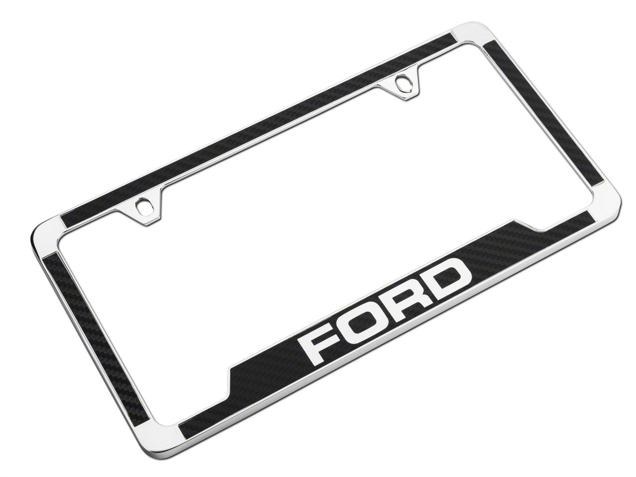 Ford Mustang License Plate Frame w/ Carbon Fiber Vinyl Insert FOLFCFI-K LFUF (79-19 All