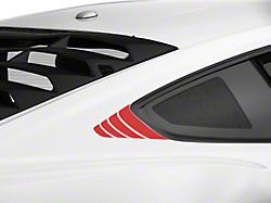 SEC10 Quarter Window Accent Decals; Red (15-21 All)