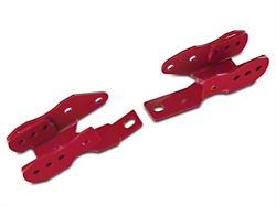 BMR Bolt-On Rear Lower Control Arm Relocation Brackets; Red (05-14 All)