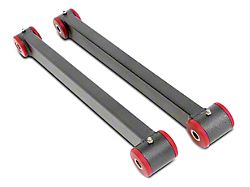 BMR Non-Adjustable Boxed Rear Lower Control Arms; Poly Bushings; Black Hammertone (05-14 All)