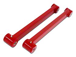 BMR Non-Adjustable Boxed Rear Lower Control Arms; Poly Bushings; Red (05-14 Mustang)