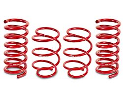 BMR Front and Rear Lowering Springs; Performance Version; Red (15-21 GT w/o MagneRide)