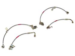 SR Performance Stainless Braided Brake Lines; Front and Rear (15-21 Mustang GT, EcoBoost, V6)