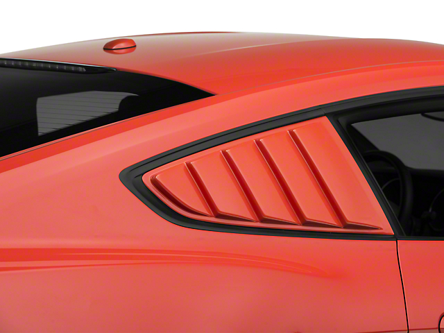 SpeedForm ABS Quarter Window Louvers; Unpainted (15-22 Mustang Fastback)