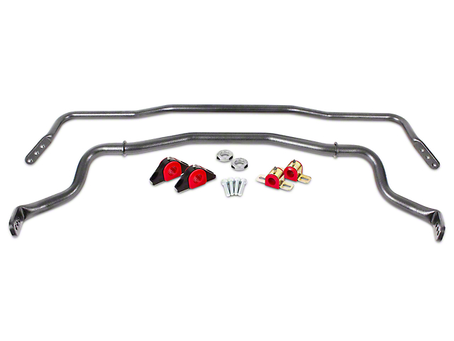 BMR Adjustable Front and Rear Sway Bars; Black Hammertone (15-21 All)