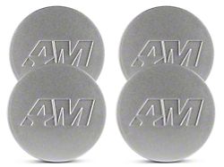 AmericanMuscle Center Cap Kit; Silver (Fits AmericanMuscle Branded Wheels Only)