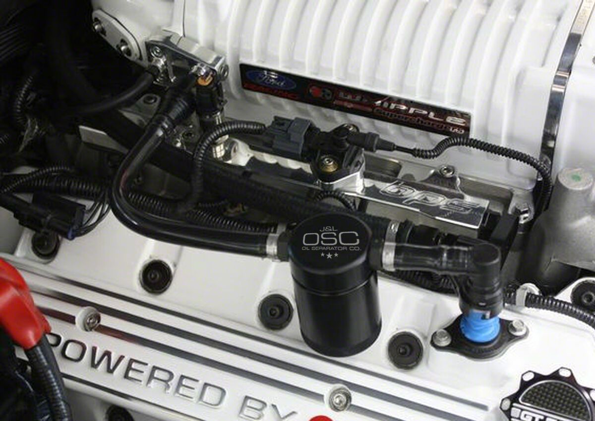 JLT passenger  side oil catch can separator 07-14 supercharged Shelby GT500 SVT 