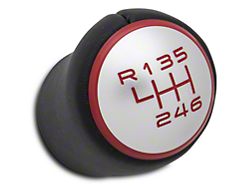 Modern Billet GT350 Style Shift Knob; Direct Fit; Red (15-21 Mustang GT, EcoBoost, V6)