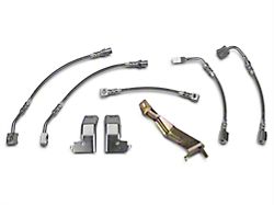 OPR Braided Stainless Complete Brake Hose Kit; Front and Rear (94-95 Mustang GT)