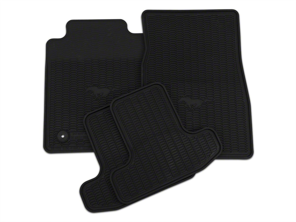 Ford Mustang Front Rear All Weather Floor Mats W Running Pony