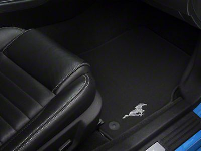 Ford Mustang Front Floor Mats W Running Pony Logo Black Br3z