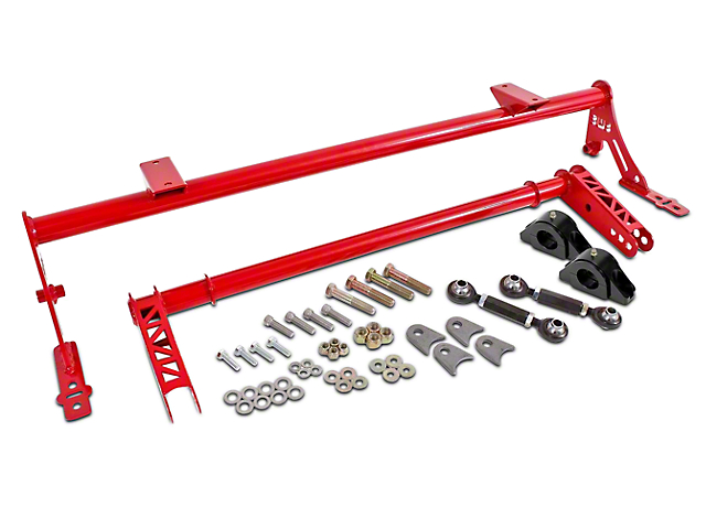 BMR Xtreme Rear Anti-Roll Bar Kit; Delrin; Red (05-14 All)