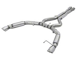AFE MACH Force XP 3-Inch Cat-Back Exhaust with Polished Tips; Aggressive Tone (15-17 Mustang GT Fastback)