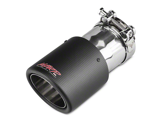 MBRP 4-Inch Dual Wall Angled Exhaust Tip; Carbon Fiber (Fits 3-Inch Tailpipe)