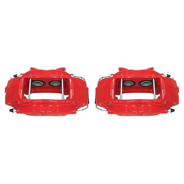 Power Stop 05-14 Ford Mustang Rear Red Calipers w/Brackets - Pair main image 1