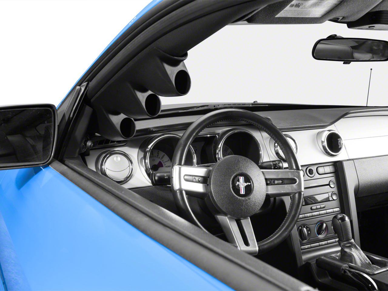 Auto Meter Mustang Full APillar Gauge Pod Triple 21/16 in. 12128