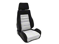 Corbeau GTS II Reclining Seats; Black/Gray Suede; Pair (Universal; Some Adaptation May Be Required)