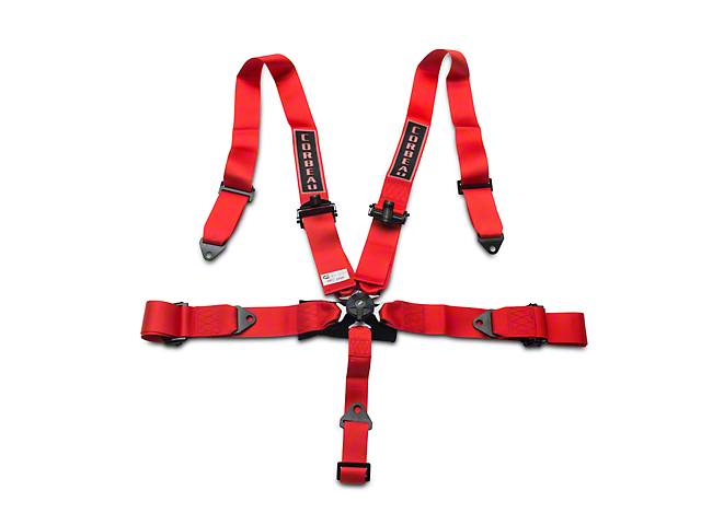 Corbeau 3-Inch 5-Point Camlock Harness Belt; Red (Universal; Some Adaptation May Be Required)