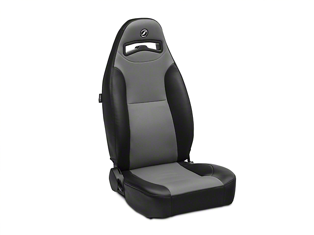 Corbeau Moab Reclining Seats; Black Vinyl/Gray Cloth; Pair (Universal; Some Adaptation May Be Required)