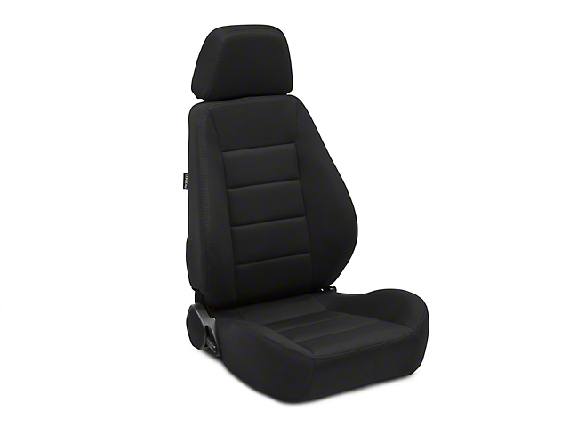 Corbeau Sport Reclining Seats; Black Cloth; Pair (Universal; Some Adaptation May Be Required)