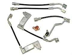 J&M Stainless Steel Telfon Brake Lines; Front and Rear (94-95 Mustang GT)