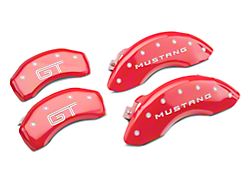 MGP Red Caliper Covers with GT Logo; Front and Rear (10-14 Mustang Standard GT)