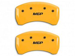 MGP Yellow Caliper Covers with MGP Logo; Rear Only (15-21 Mustang GT)