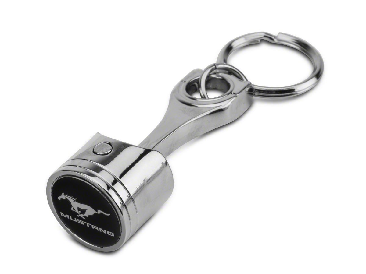Ford Mustang Double Sided Metal Keychain USA