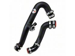 HPS Intercooler Hot and Cold Side Charge Pipes with Black Hoses; Wrinkle Black (15-21 EcoBoost)
