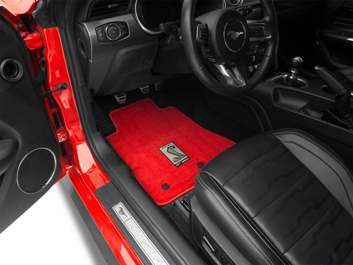 Lloyd Mustang Front Rear Floor Mats W Shelby Gt350 Logo Red