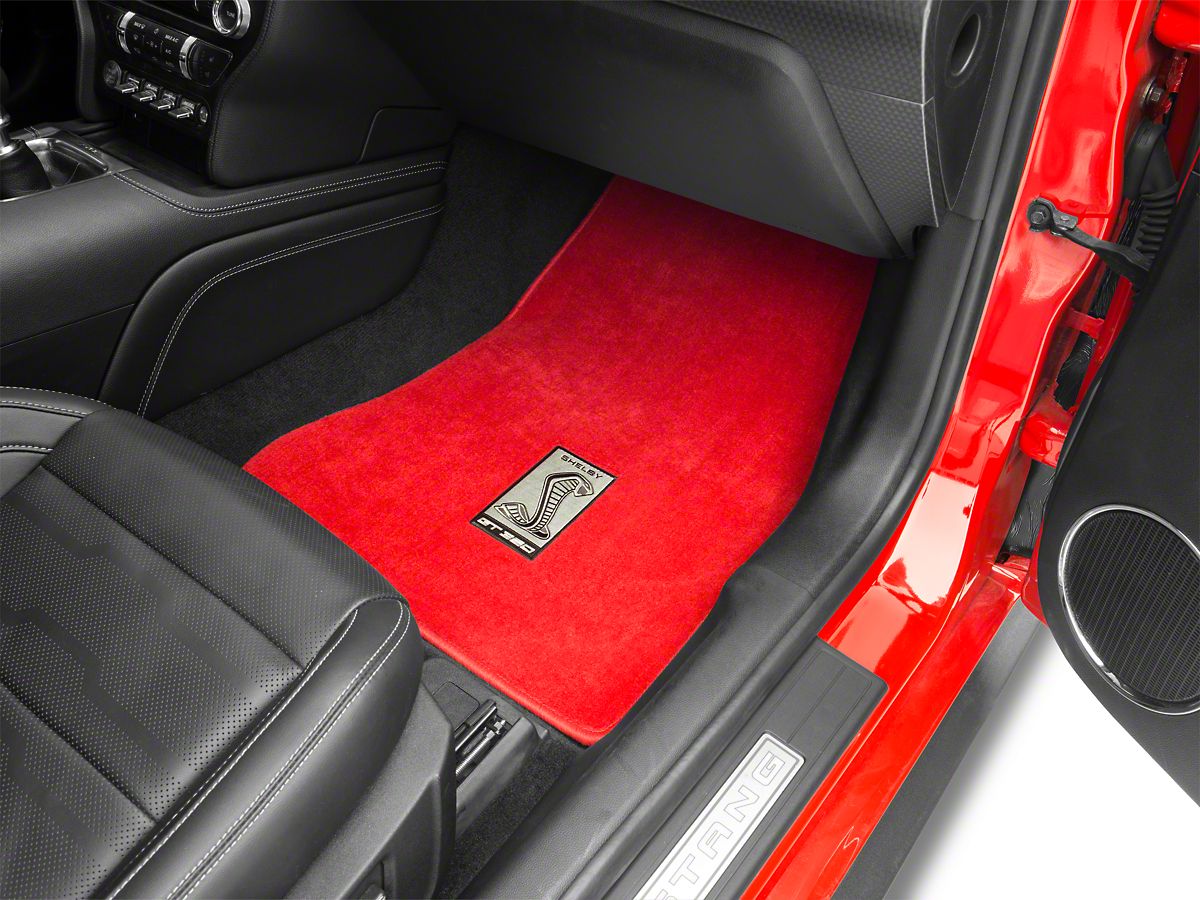 Lloyd Mustang Front Rear Floor Mats W Shelby Gt350 Logo Red