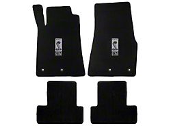 Lloyd Front and Rear Floor Mats with Shelby GT350 Logo; Black (13-14 Mustang)