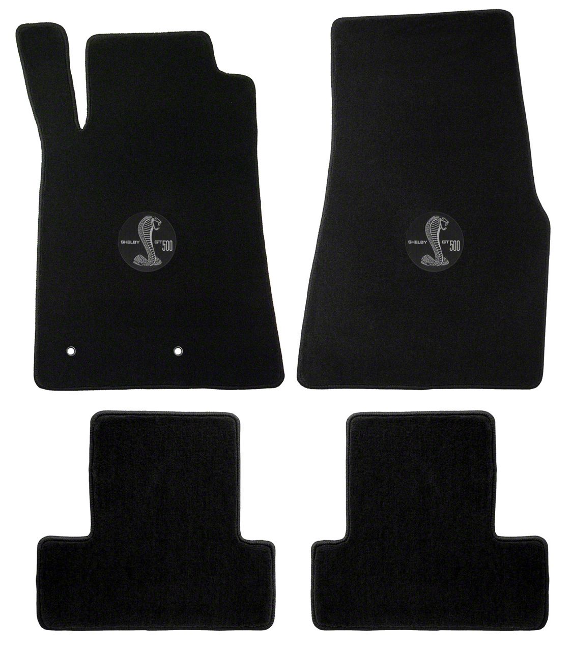 Lloyd Mustang Front And Rear Floor Mats W Shelby Gt500 Circle Logo Black 112041 05 10 All 8177